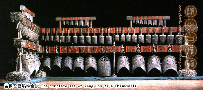 曾侯乙墓编钟全景 The complete set of Zeng Hou Yi's Chimebells