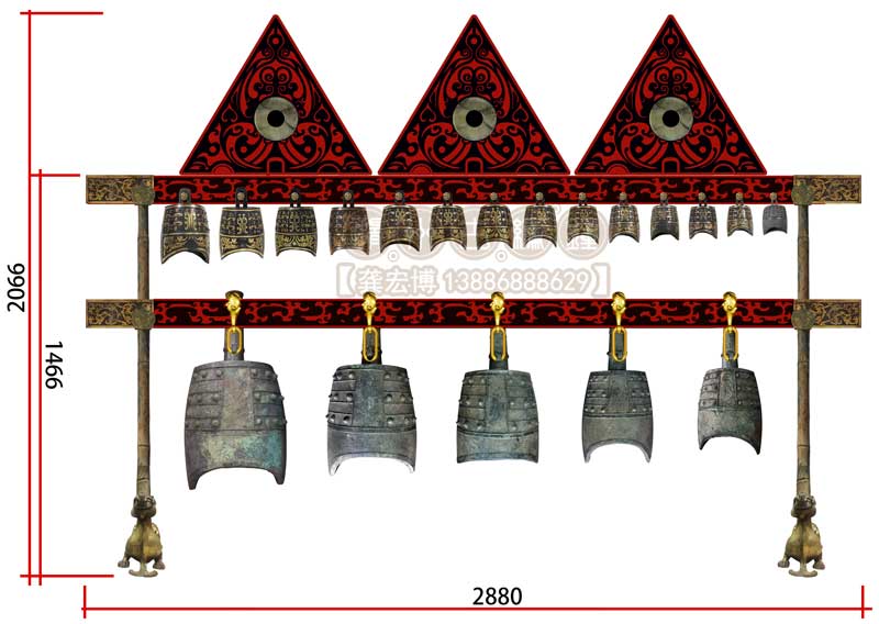 设计中的海昏侯编钟效果图